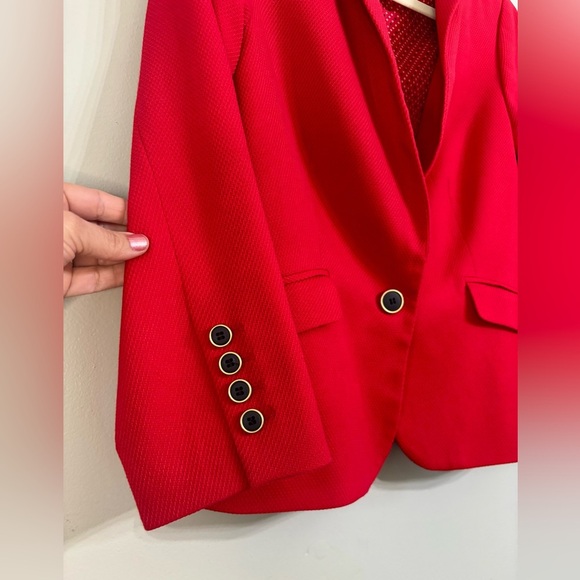 Limited Red Blazer Lined Jacket - Picture 3 of 10